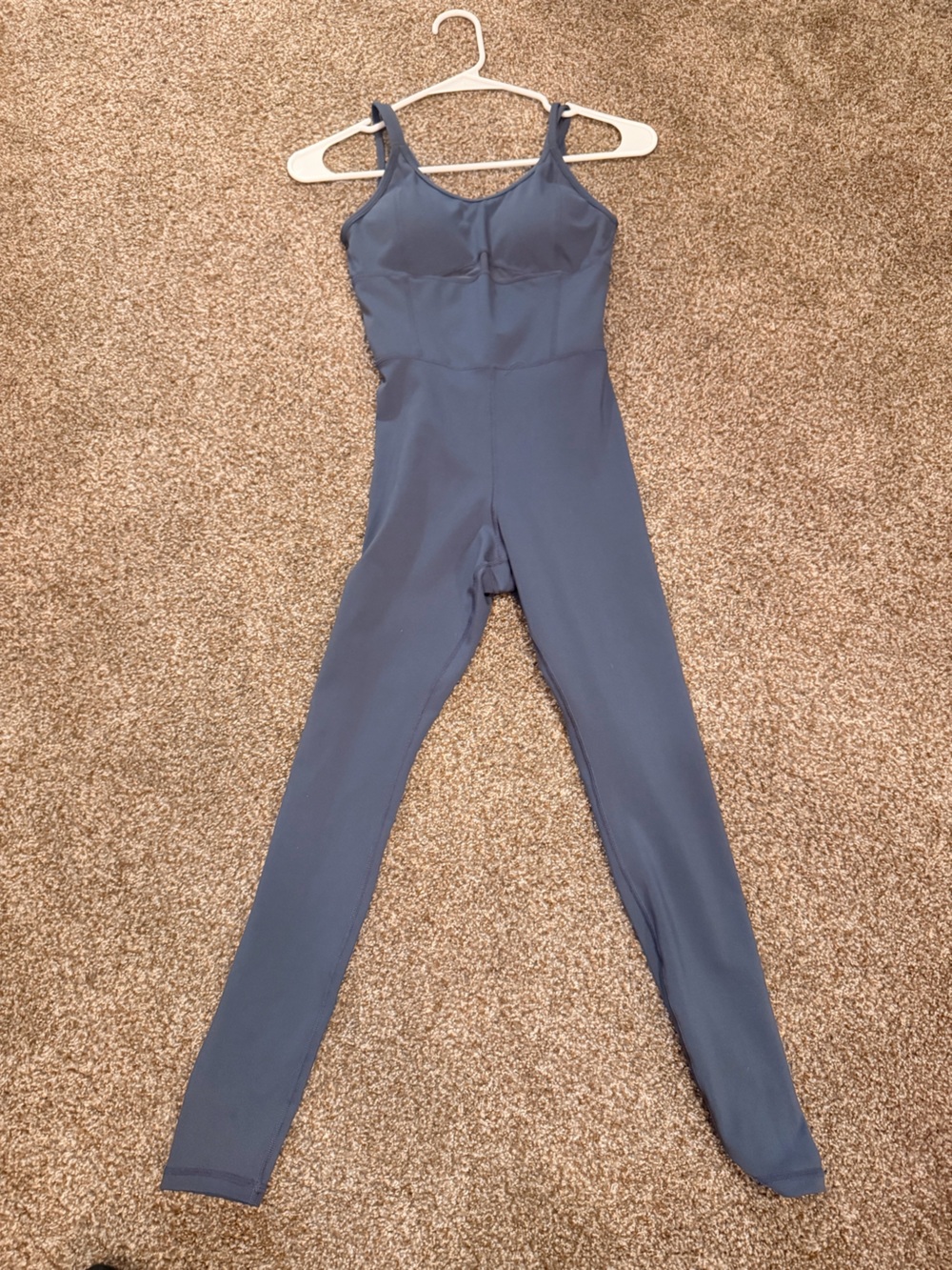 Love Slate Blue Full-Length Stretch Jumpsuit Leggings